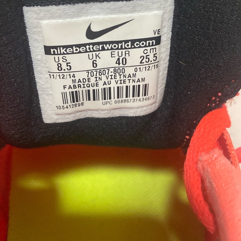 Nike Bright Coral and Neon Yellow Sneakers